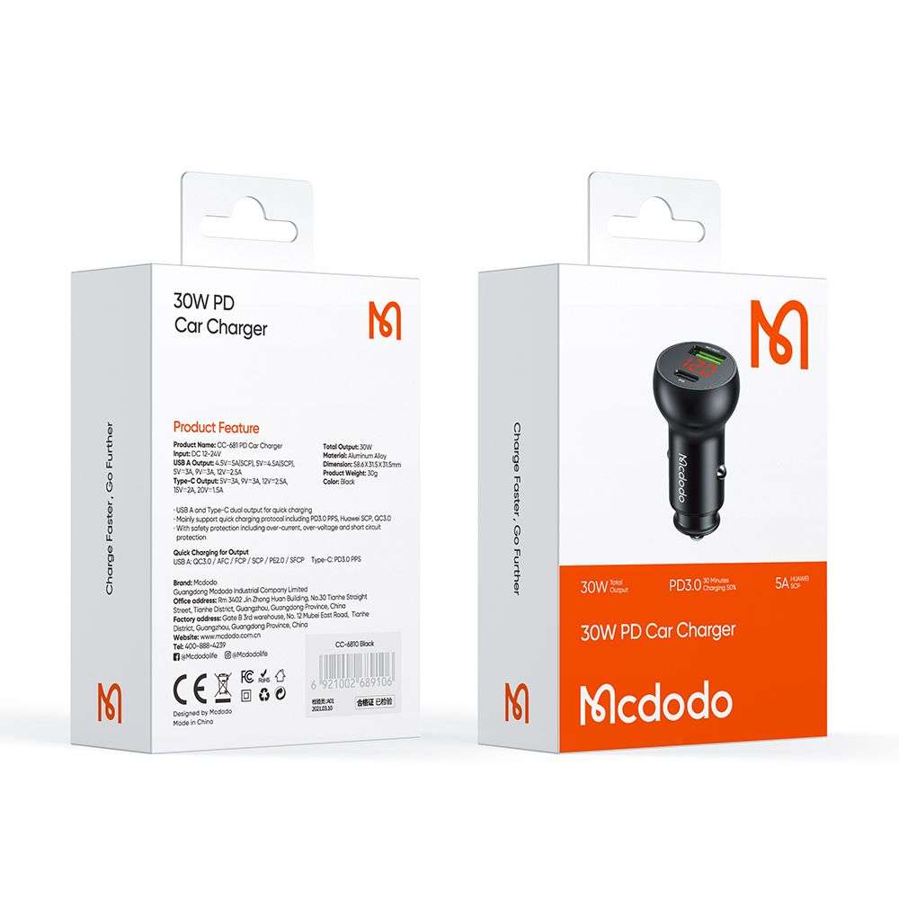 TRANSMISOR FM MCDODO FM BLUETOOTH